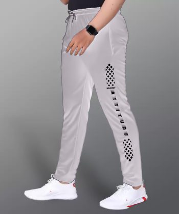MALAKAR® Track Pants for Mens/Joggers for Men/Lower Lycra Blend with 2 Side Zipper Pockets for Gym, Exercise, Morning Walk, Sports Attitude 01 (Pack of 1)