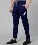 MALAKAR® Track Pants for Men || Activewear Pants || Men’s Joggers Polyester with 2 Side Zipper Pockets Casual Trousers Stretchable (Sports | Gym | Yoga) (M Logo) (Pack of 1)