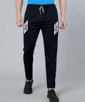 MALAKAR® Track Pants for Mens/Joggers for Men/Lower Lycra Blend with 2 Side Zipper Pockets for Gym, Exercise, Morning Walk, Sports 3 Line 01 (Pack of 1)
