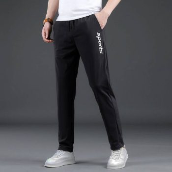 MALAKAR® Track Pants for Men || Activewear Pants || Men’s Joggers Polyester with 2 Side Zipper Pockets Casual Trousers Stretchable (Sports | Gym | Yoga) (White Sports) (Pack of 1)